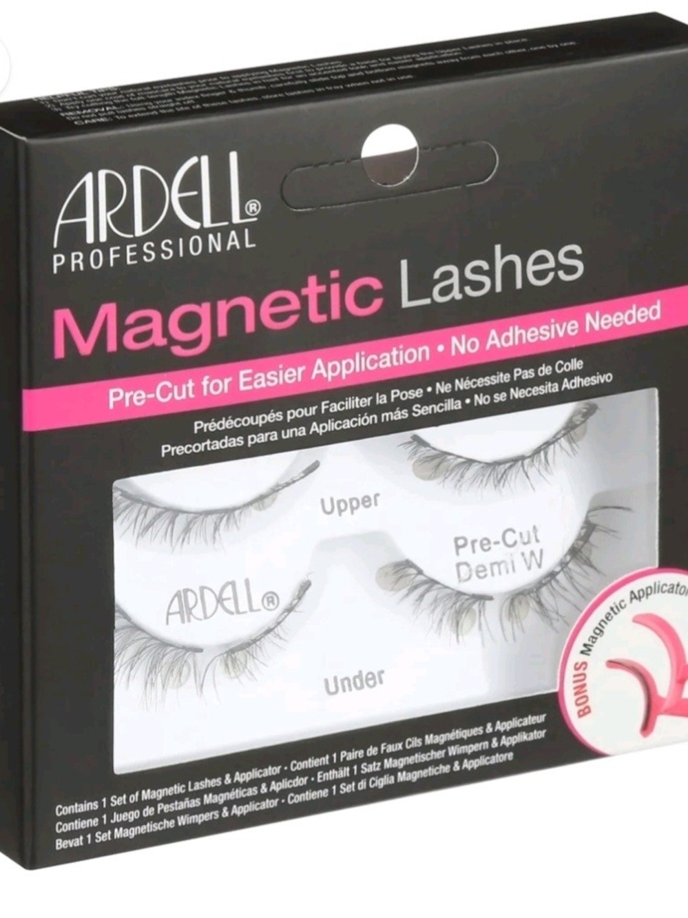 2 Pair Ardell Magnetic Lashes - Black with Pink Accents